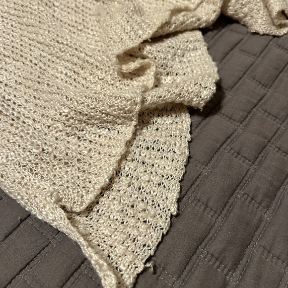 Altar'd State | Cowl Neck, Raw Seams Cream Sweater- Size L - Picture 6 of 7